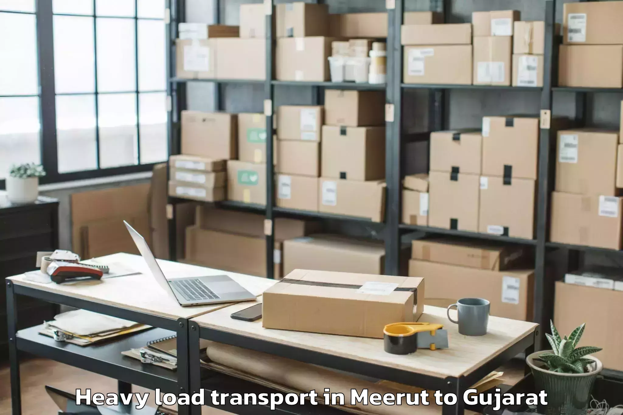 Affordable Meerut to Junagadh Heavy Load Transport